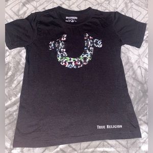 Boys Large True Religion Logo Shirt (Black)